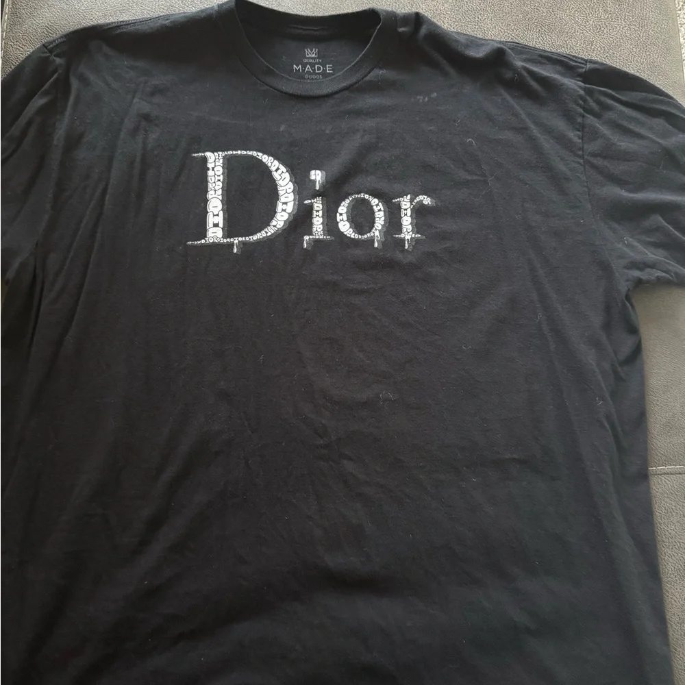 Dior Black Tee with White Logo - Picture 1 of 1